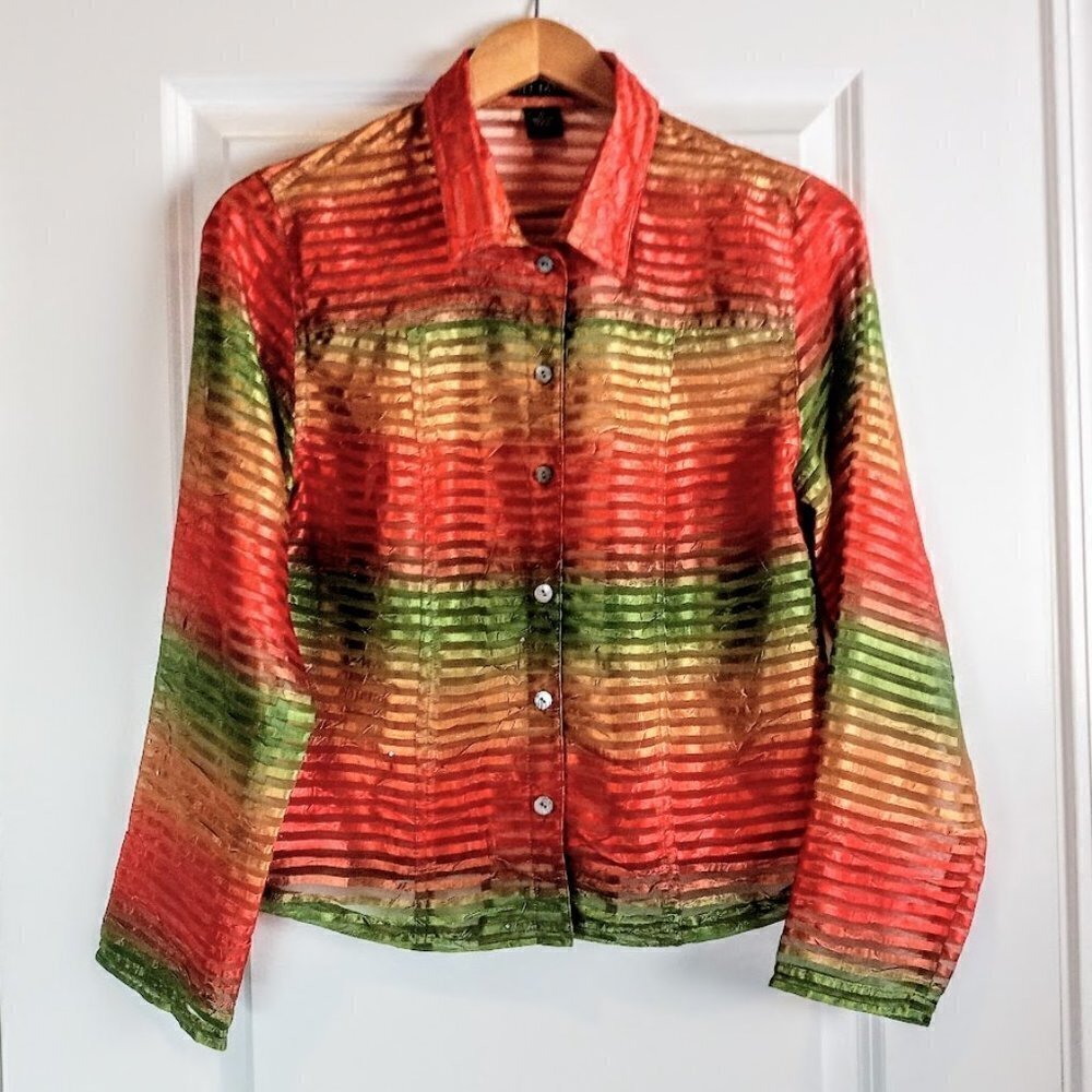 Scott Taylor Sheer Stripe Ombre Blouse